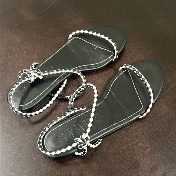 STAUD Shoes - STAUD Monochrome Braided Women's Sandals